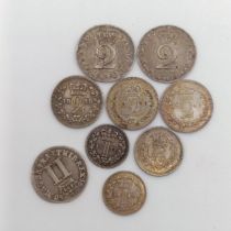 Assorted Maundy money, including a Charles II 2d, 1680, and a George II 2d, 1746