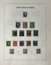 Assorted Canadian and American stamps, in albums (box)