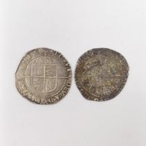 An Elizabeth I groat, 1580, and another hammered groat