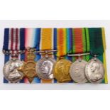 A group of six medals, awarded to 804 Sjt R Jennings 87/WL Lanc, FARAMC, comprising a Military