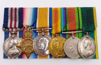 A group of six medals, awarded to 804 Sjt R Jennings 87/WL Lanc, FARAMC, comprising a Military