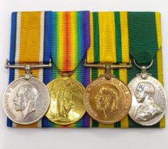 A group of four medals, awarded to 30944 Pte H Gest E Yorks R, comprising a British War Medal, a