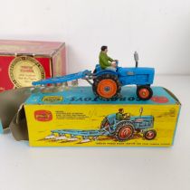 A Corgi Toys Gift Set No 13, a Fordson tractor and plough, boxed, and two other models, boxed (3)