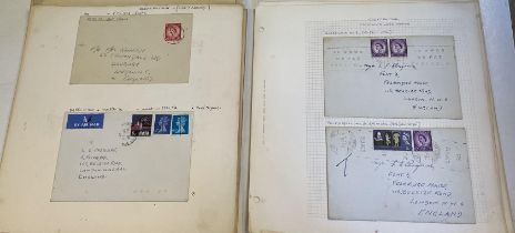Postal History - All world accumulation with an interesting group of GB QE2 covers franked with GB