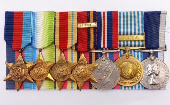 A group of seven medals, awarded to JX 149741 R F Lewington PO HMS Pembroke, comprising a 1939-