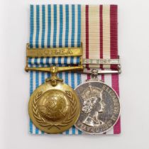 A pair of medals, awarded to P/JX 919975 A B Smith AB RN, comprising a Naval General Service