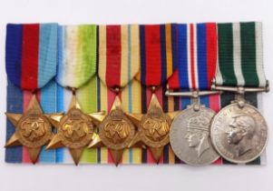 A group of six medals, awarded to 17997-A H Sutton L SMN RN, comprising a 1939-1945 Star, an