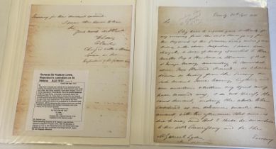 General Sir Hudson Lowe, Napoleon’s custodian on St. Helena - Donitz 30th September 1913 letter from
