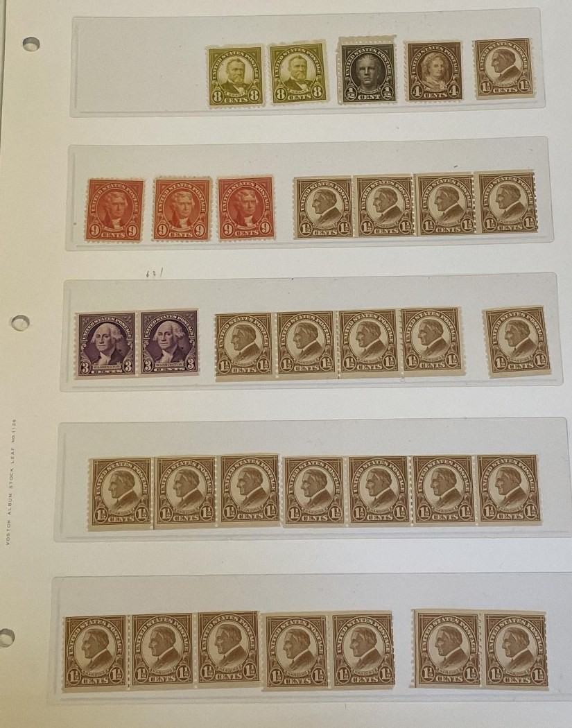 United States - Unused selection of 1920s issues with multiples and values to $1 with much u/m - Image 2 of 2