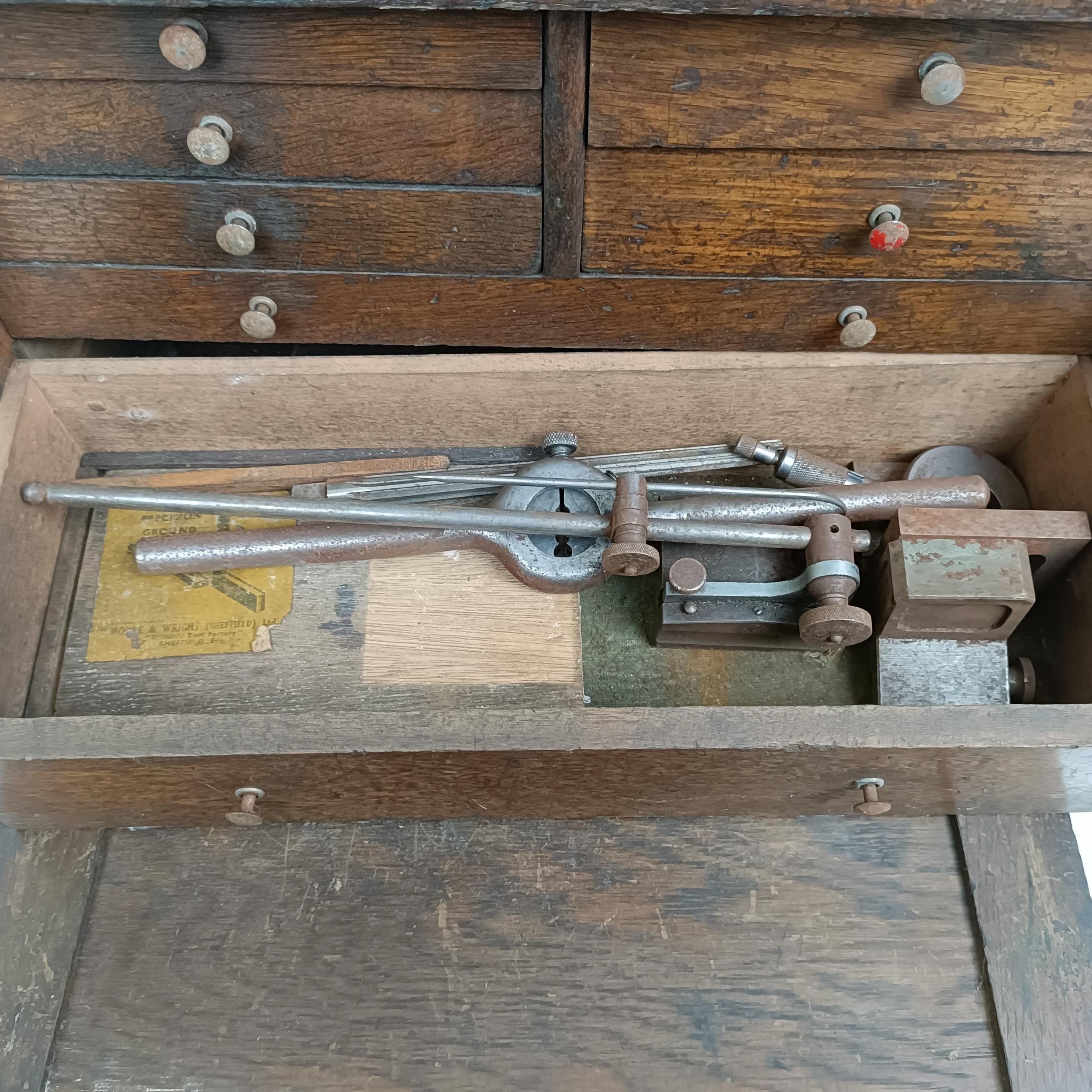 Assorted clock makers and other tools, in a cabinet 44 cm wide - Image 8 of 9