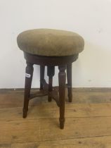 An adjustable piano stool, and two others (3)