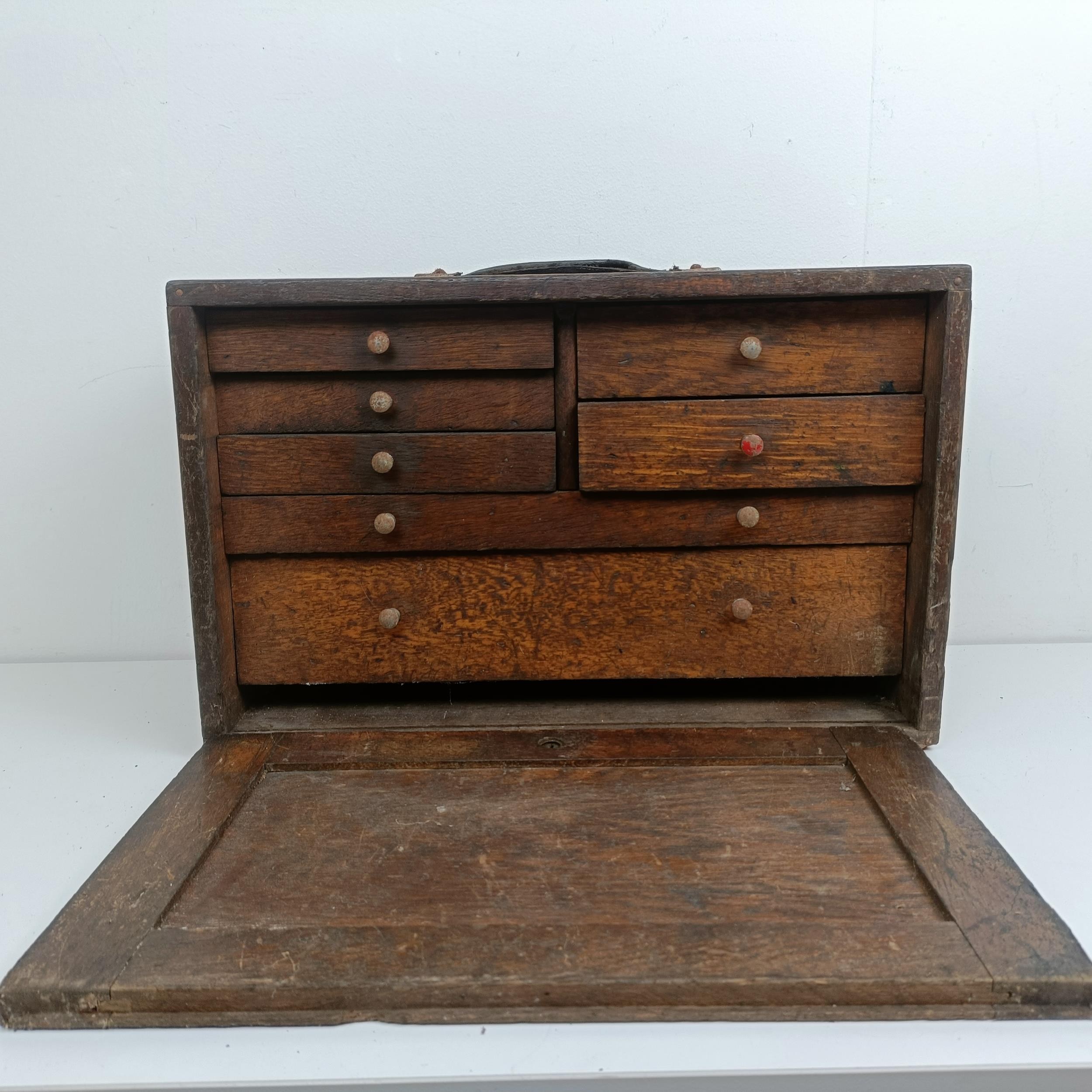 Assorted clock makers and other tools, in a cabinet 44 cm wide - Image 2 of 9