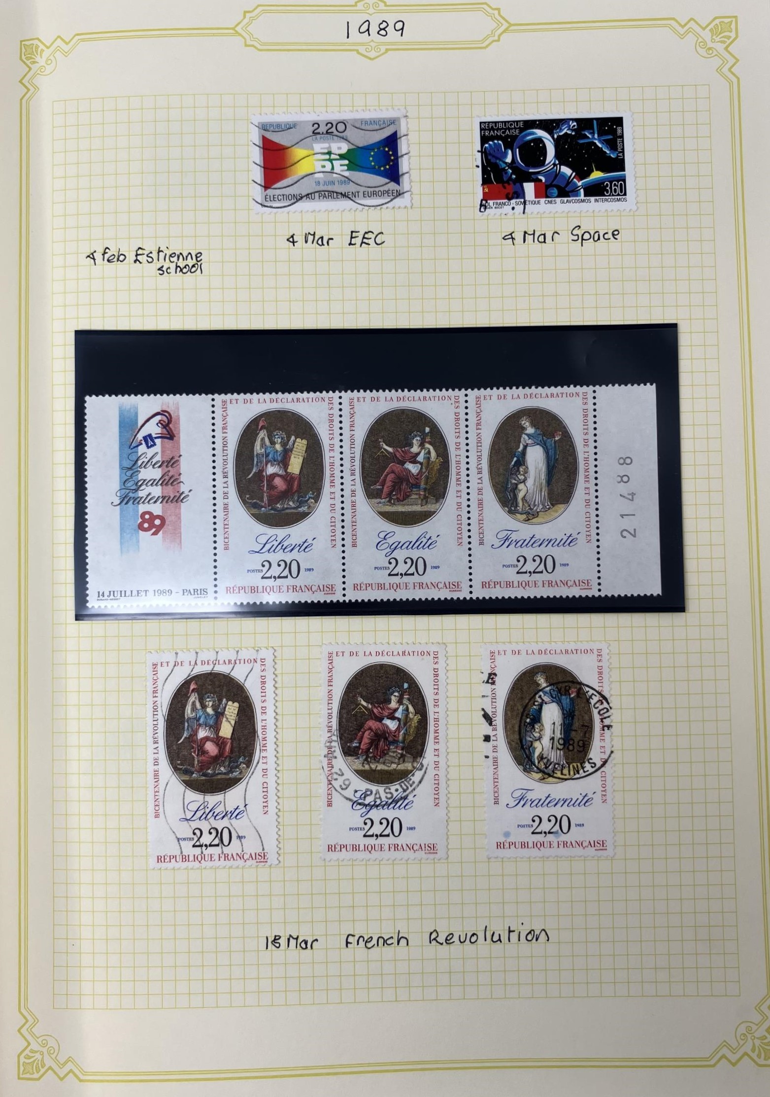A collection of France stamps, 1849-2005, in four albums (box)