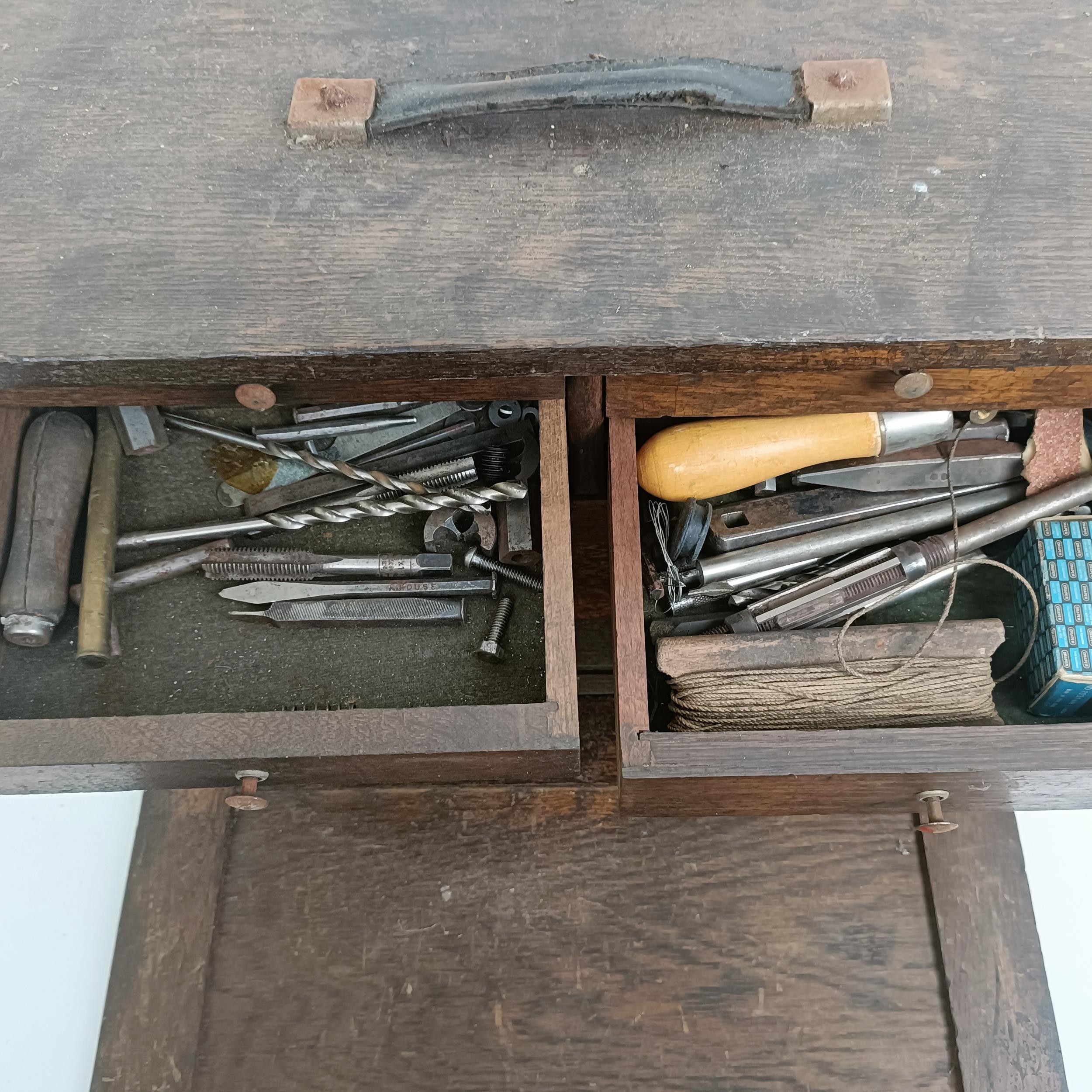 Assorted clock makers and other tools, in a cabinet 44 cm wide - Image 5 of 9