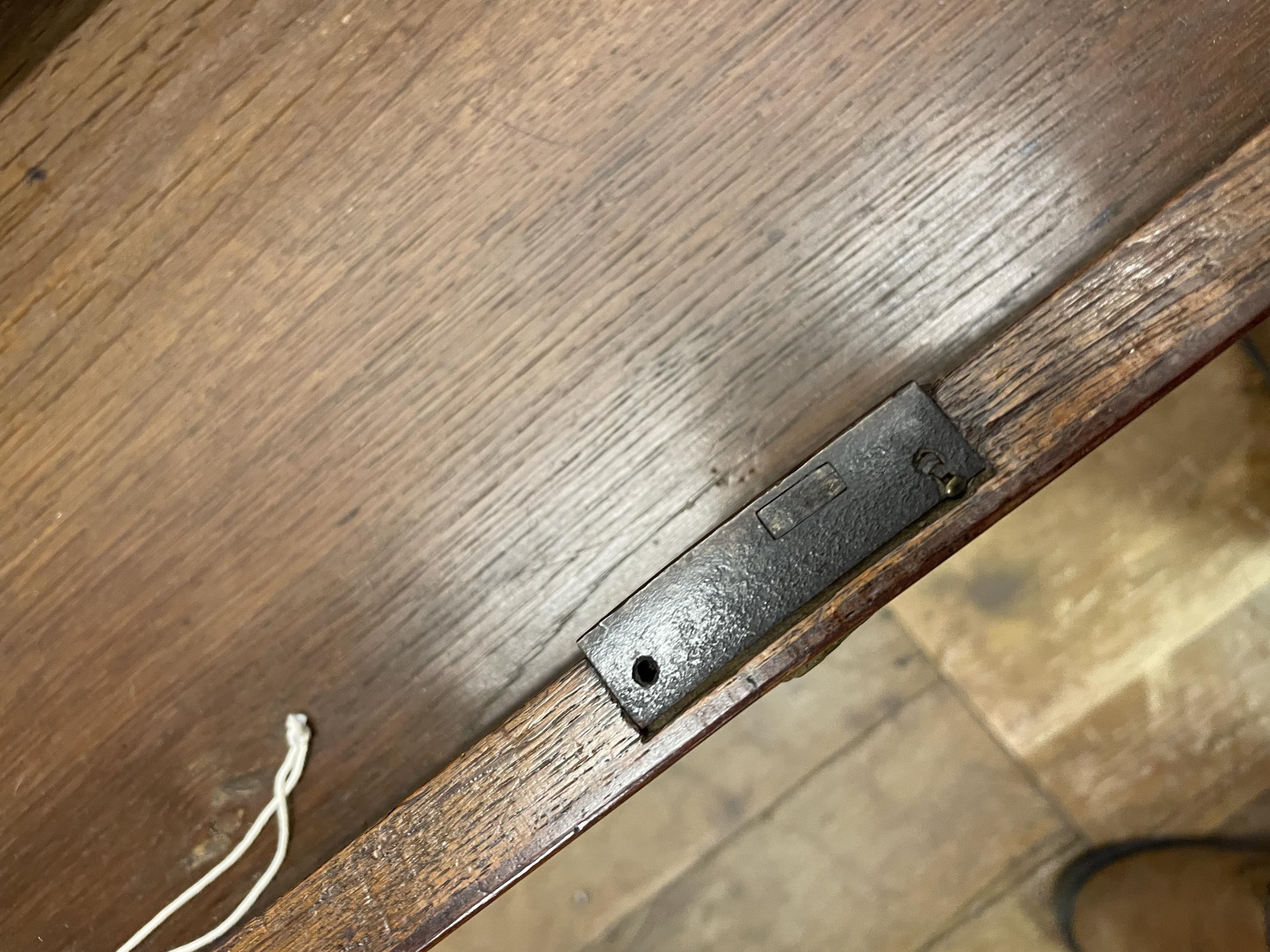 A Dutch mahogany table, having a raised rim, with a single frieze drawer on cabriole legs and pad - Image 4 of 5