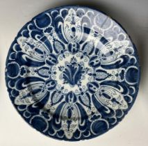 Three blue and white Delft plates (3)