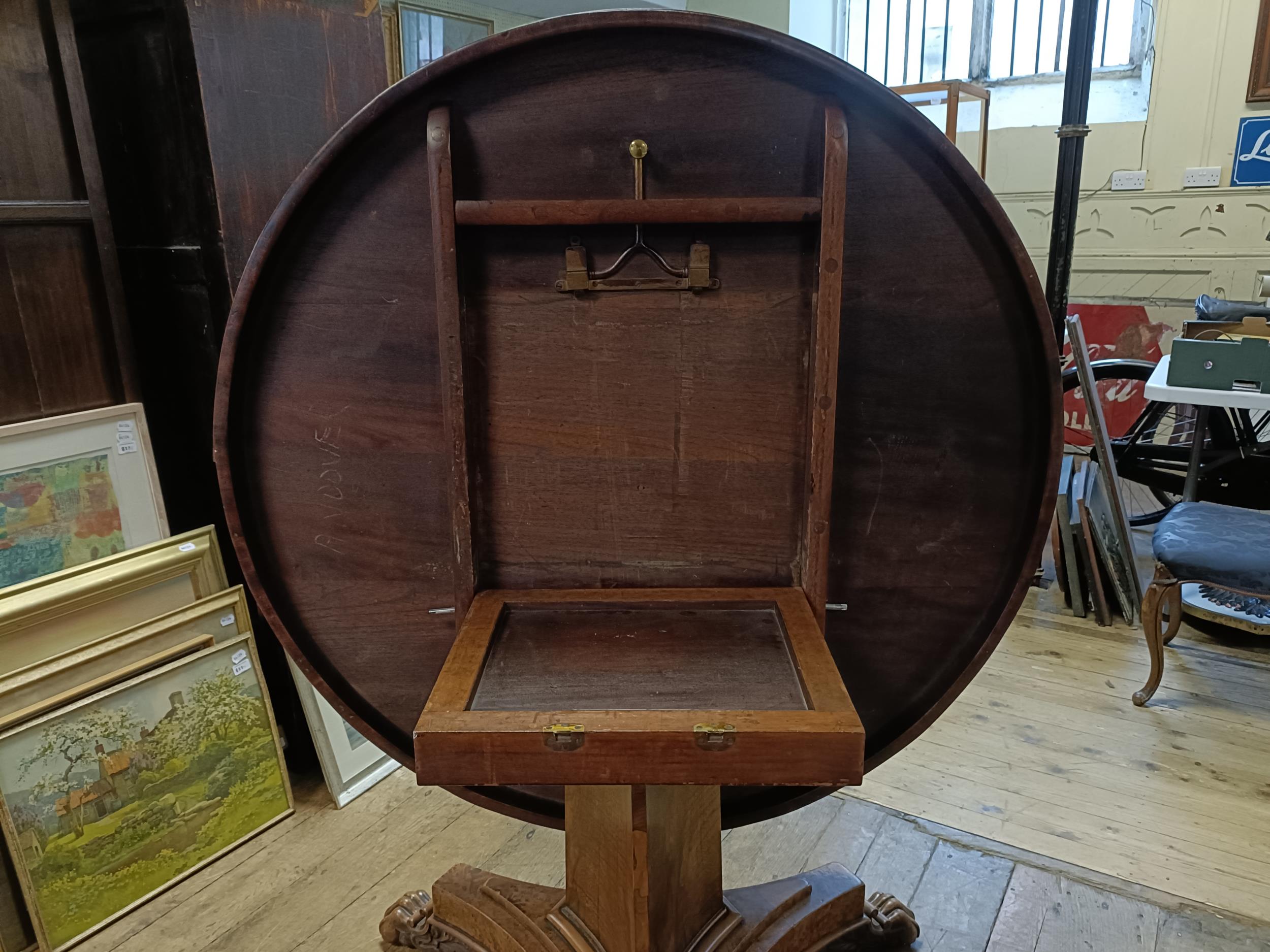 An early 19th century burr yew centre table, in the manner of George Bullock, the top with ebony - Bild 14 aus 18