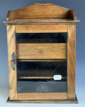 ***Withdrawn*** A smokers' oak cabinet, an alabaster carved bowl, assorted ceramics and other items