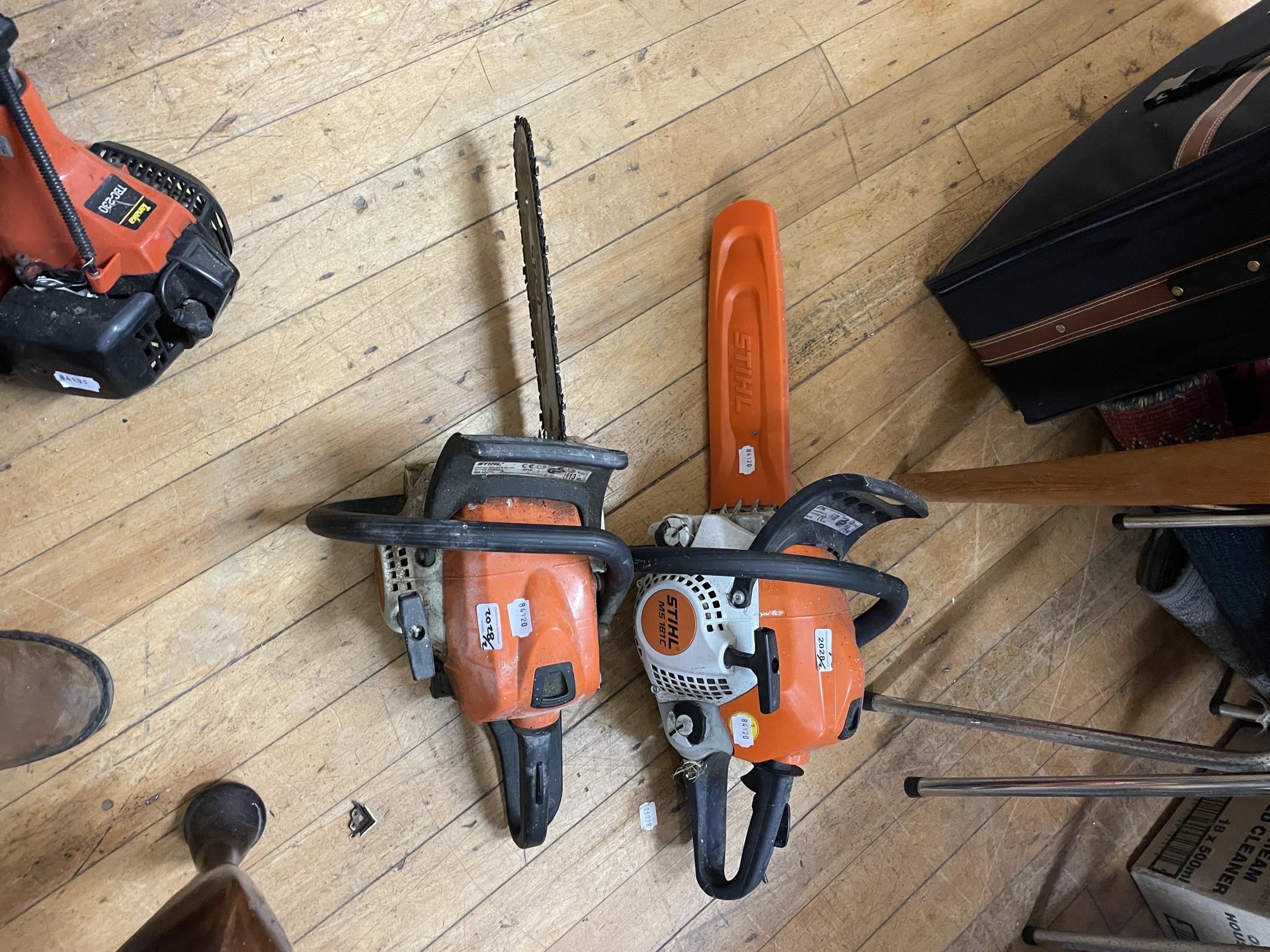 Two Stihl hand chainsaws (2)