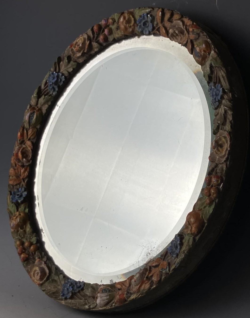 A mirror, in the Japanese manner, 25 x 19 cm, an Art Deco mirror, a silver plated tray, a pair of - Image 2 of 7