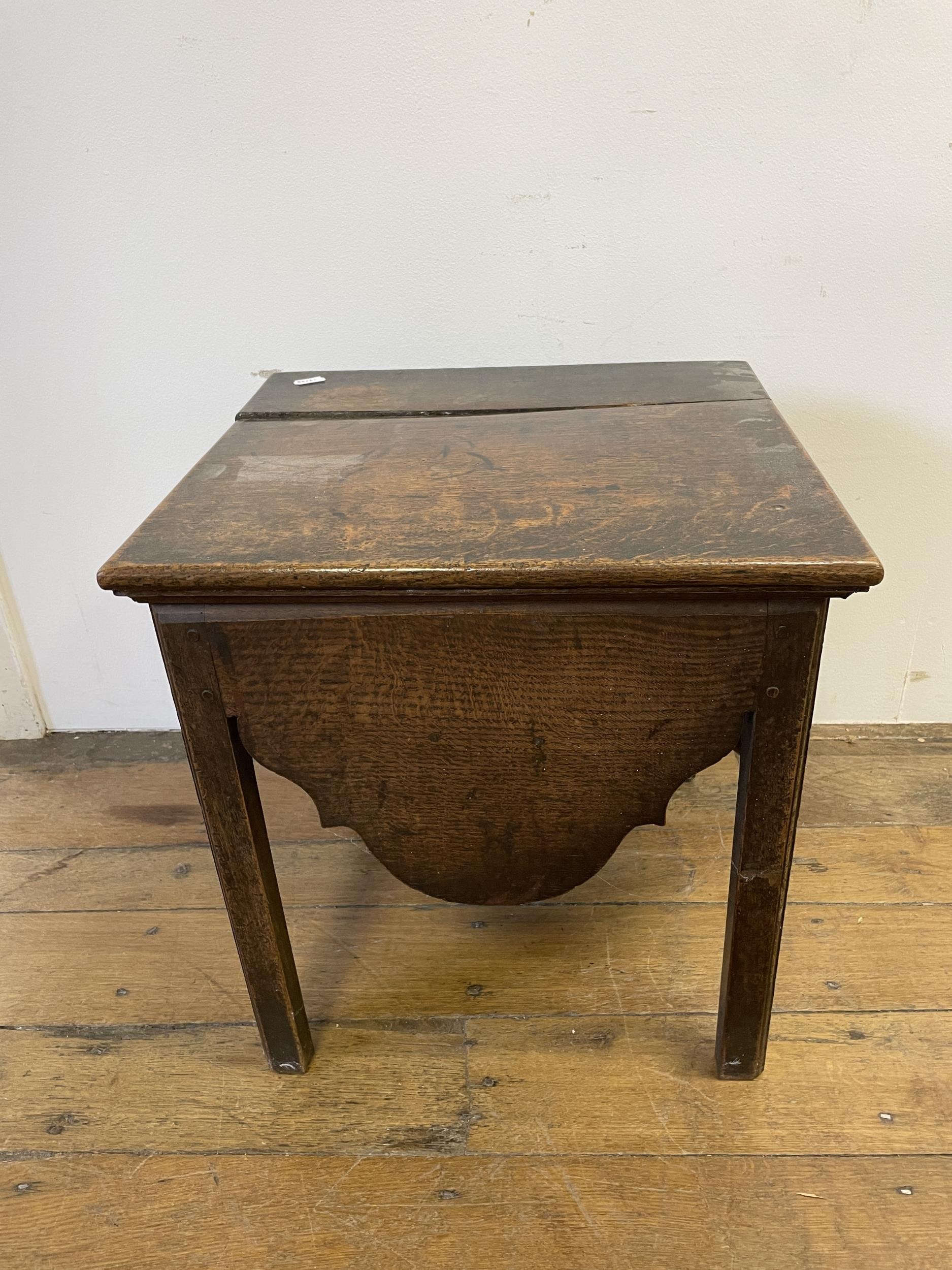 A walnut Sutherland table, a wall shelf, a trunk, a single chair, a commode stool, a shaving - Image 7 of 7