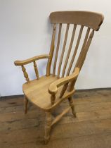 A pine Windsor chair