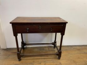 A mahogany side table, with a single frieze drawer, 83 cm wide