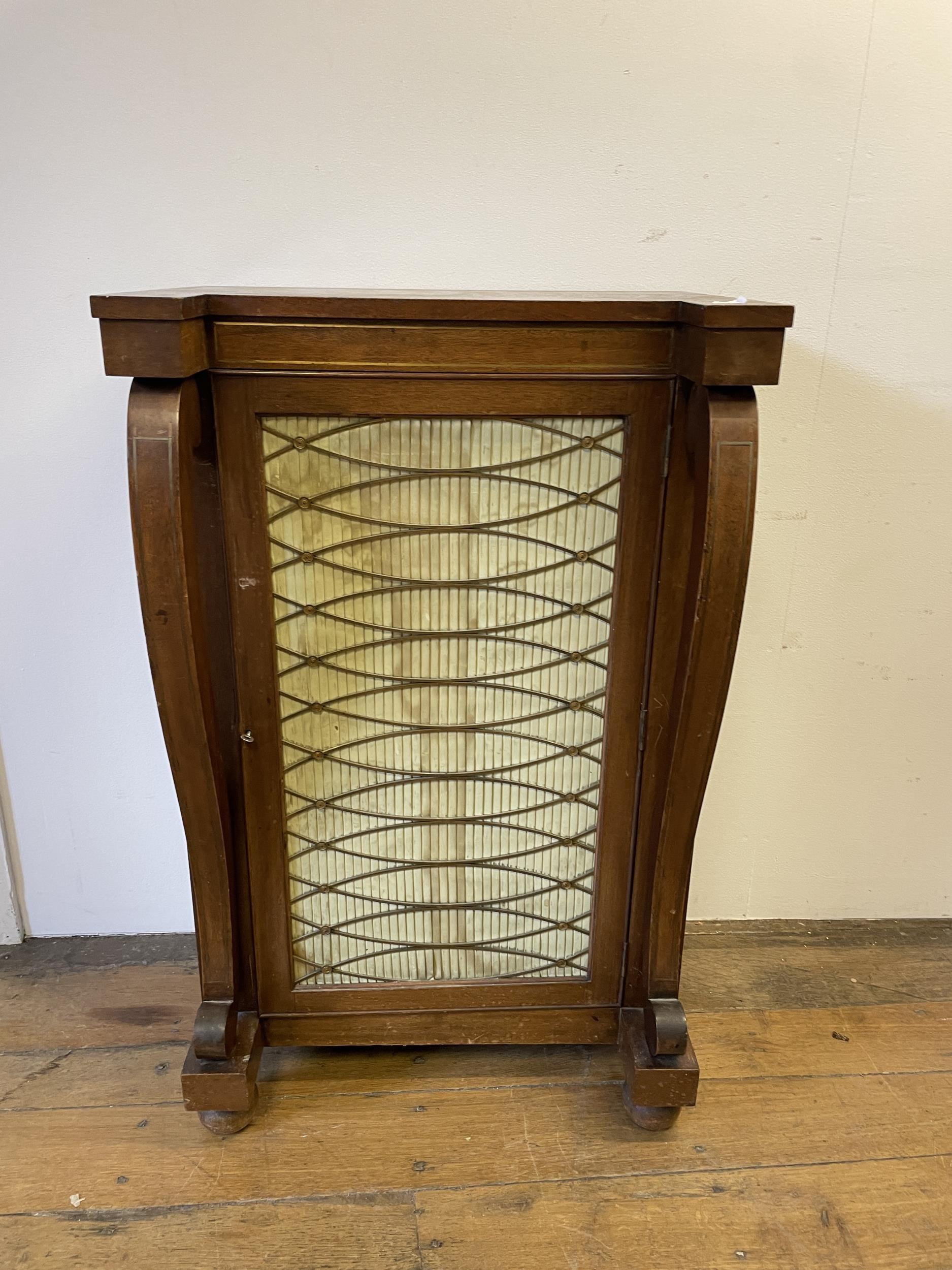 A mahogany pier cabinet, 61 cm wide