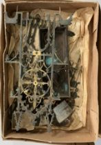 Parts from a Victorian skeleton clock (box)