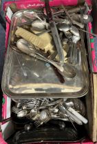 Assorted silver plate (box)