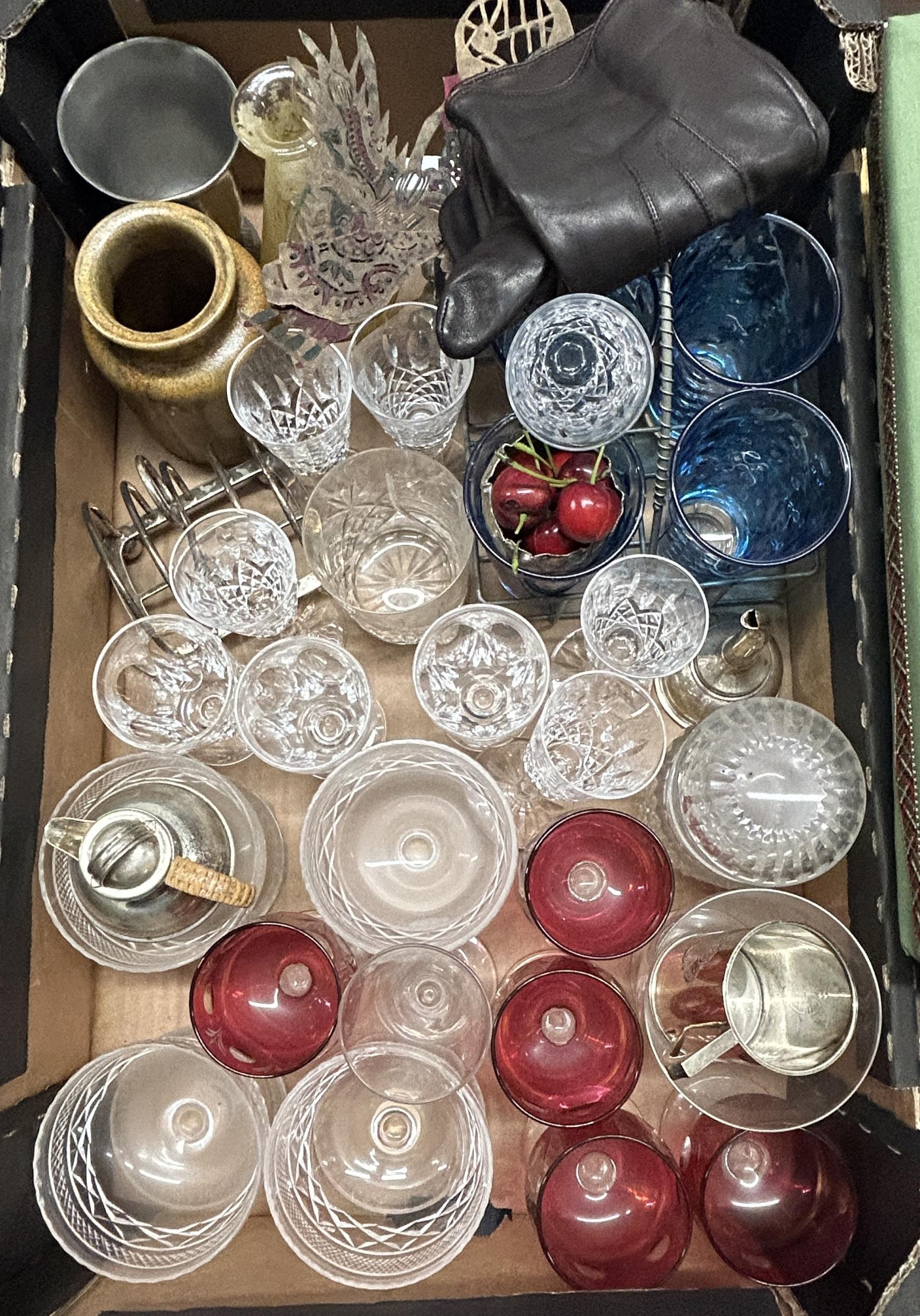 Assorted glassware, a copper kettle, other items and assorted pictures (4 boxes) - Image 4 of 5