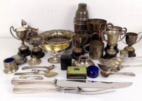Assorted silver plate (box)