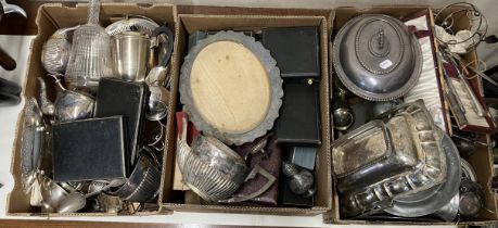 Assorted silver plate (3 boxes)