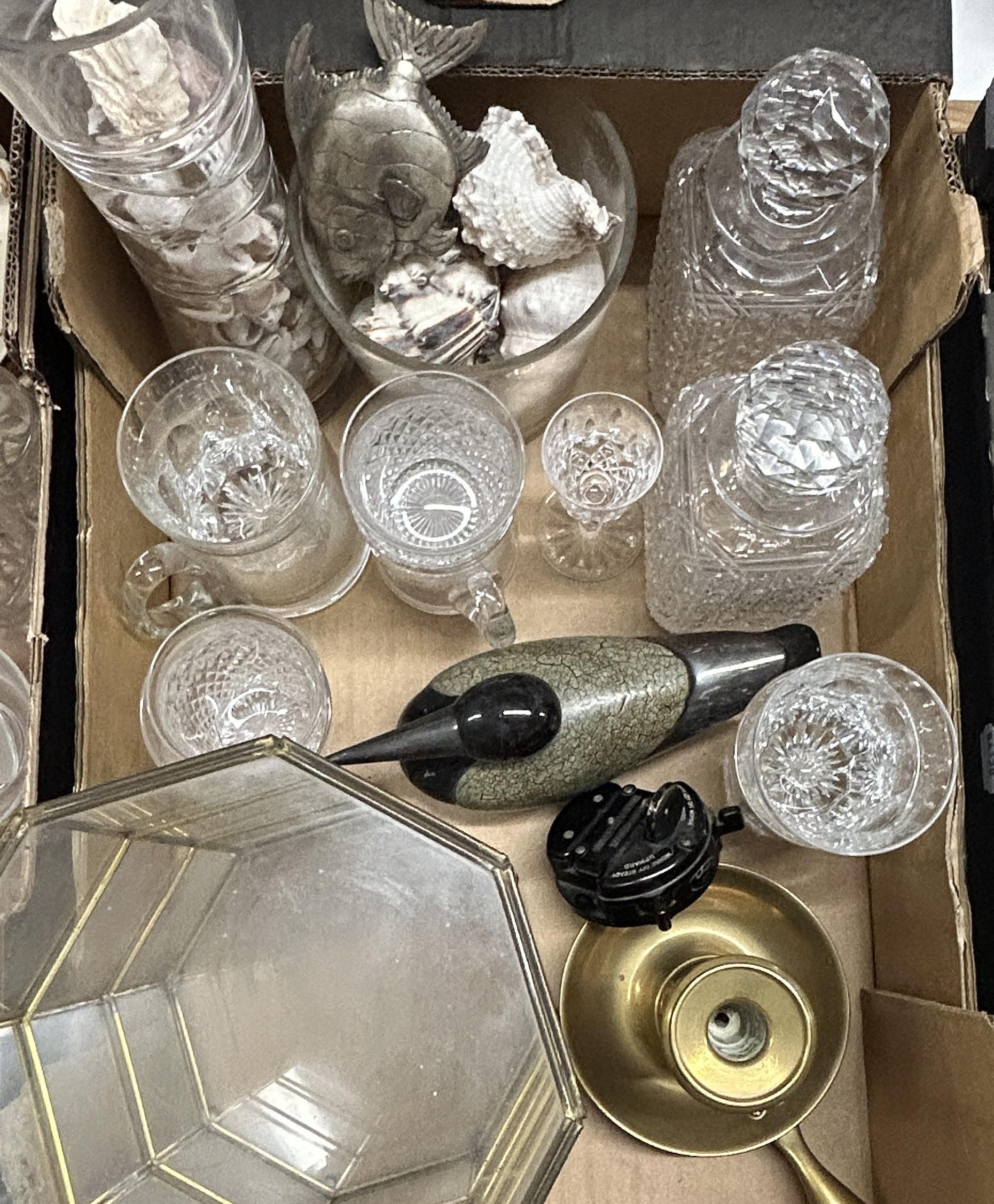 Assorted glassware, a copper kettle, other items and assorted pictures (4 boxes) - Image 3 of 5