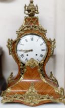 A Louis XV style bracket clock, the 24 cm enamel dial with Roman numerals, fitted an eight day (2)