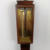 A stick barometer, by I Newman, 90 cm