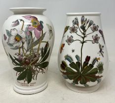 A Portmeirion Botanical vase, 21 cm high, assorted ceramics and glassware (3 boxes)