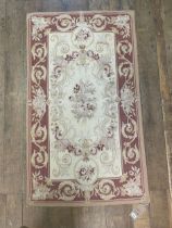 A French Aubusson rug, 155 x 90 cm