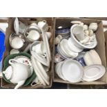 Assorted W H Goss, and other ceramics (2 boxes)