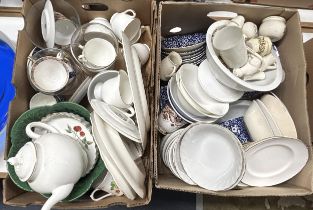 Assorted W H Goss, and other ceramics (2 boxes)