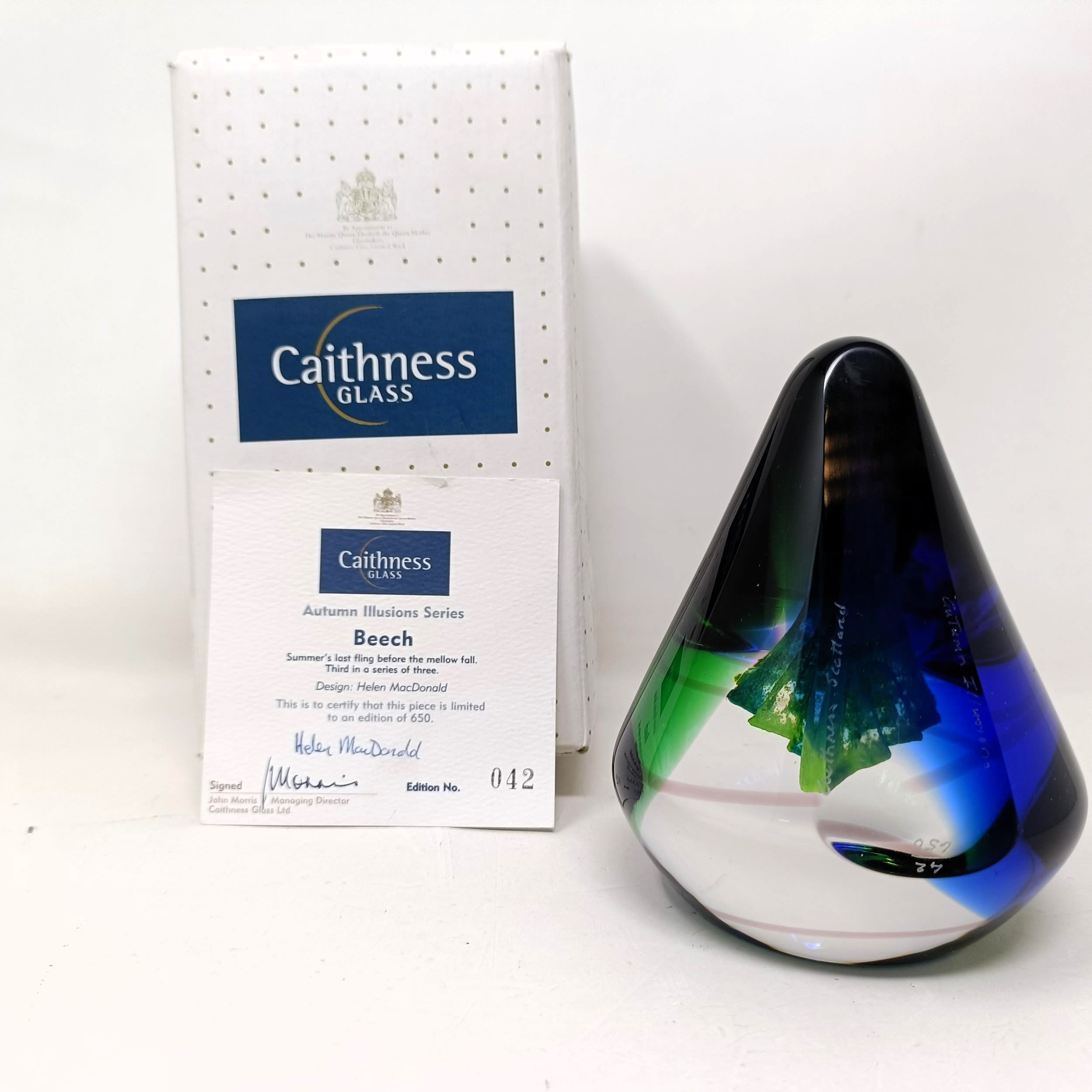 A Caithness paperweight and two others, by Helen McDonald, boxed (3) - Image 5 of 14