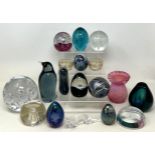 Assorted glass paperweights (2 boxes)