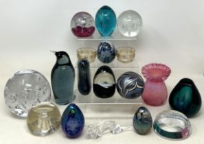 Assorted glass paperweights (2 boxes)