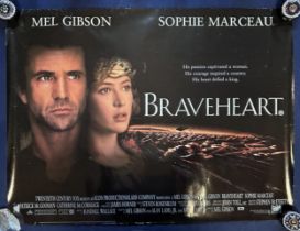 Braveheart, 1995, UK Quad film poster, size 40 x 30 inches and King Arthur, 2004, UK Quad film