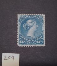 Canada, 1868, 12 and half c, bright blue, unused, cat £1,000