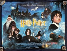 Harry Potter and Philosopher's Stone, 2001, UK Quad film poster, type A, size 40 x 30 inches Rolled