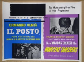 Il Posto/Innocent Scorcerers, 1961, UK Quad (Double Bill) film poster, 76.2 x 101.6 cm Rolled