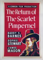 The Return Of The Scarlett Pimpernel, 1937, UK One Sheet film poster, 68.6 x 101.6 cm Rolled