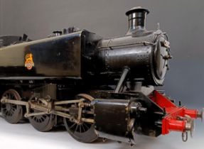 A garden gauge live steam 0-6-0 locomotive, in black livery, 88 cm