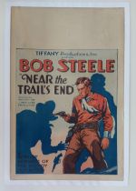 Near The Trail's End, 1931, US Insert film poster, 54 x 36 cm Mounted onto card backing